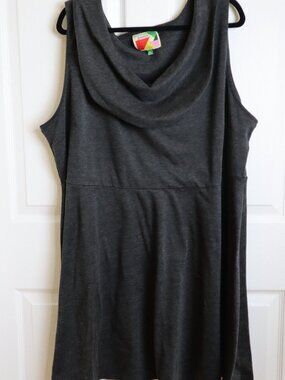 Modcloth Fervour Plus Size 4x Dress Fit & Flare A-line Cowl Neck Sleevelss Gray